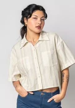 Блузка на пуговицах trueStory, бежевый