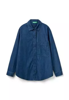 Блузка на пуговицах United Colors of Benetton, синий
