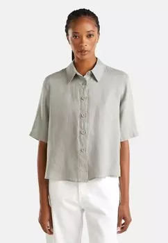 Блузка на пуговицах United Colors of Benetton, серый