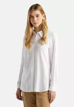 Блузка на пуговицах United Colors of Benetton, белый