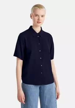 Блузка на пуговицах United Colors of Benetton, синий