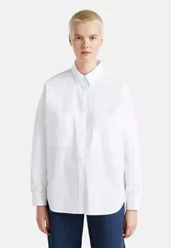 Блузка на пуговицах United Colors of Benetton, белый