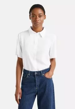 Блузка на пуговицах United Colors of Benetton, белый