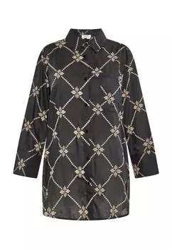 Блузка на пуговицах usha, черный