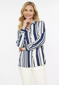 Блузка на пуговицах usha, синий