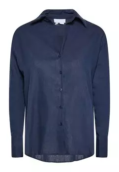 Блузка на пуговицах usha, темно-синий