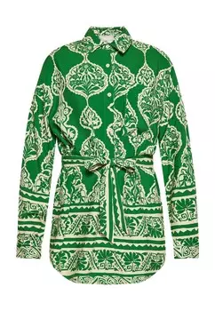 Блузка на пуговицах usha, зеленый
