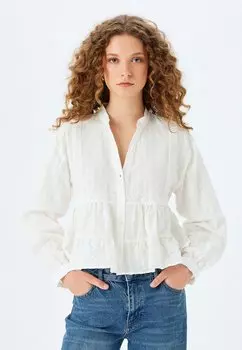 Блузка на пуговицах V NECK Koton, бежевый