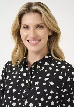 Блузка на пуговицах VELANA Kaffe, черный