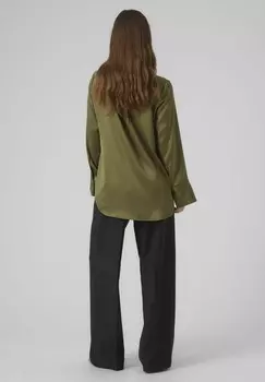 Блузка на пуговицах Vero Moda, темно-зеленый