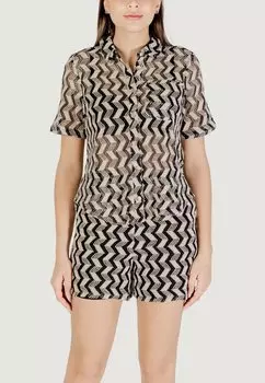 Блузка на пуговицах VILA, черный