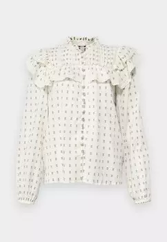 Блузка на пуговицах VIWERIA VILA, кремовый