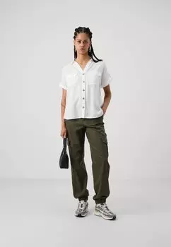 Блузка на пуговицах Vmbumpy Shirt Vero Moda, белоснежная