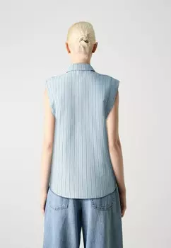Блузка на пуговицах VMELINA Vero Moda, светло-голубой