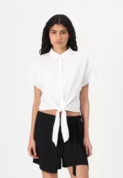 Блузка на пуговицах VMFANNI SHORT TIE SHIRT Vero Moda, белый