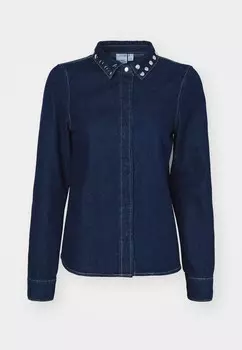 Блузка на пуговицах VMHUSTON STUDS Vero Moda, синий