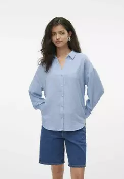 Блузка на пуговицах VMMELANEY Vero Moda, светло-голубой