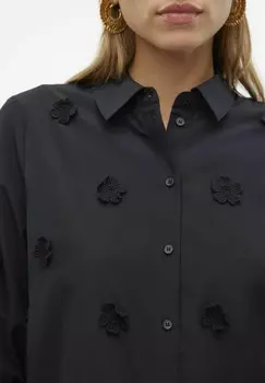 Блузка на пуговицах VMTIKA Vero Moda, черный