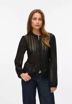 Блузка на пуговицах VMVICTORIA Vero Moda, черный