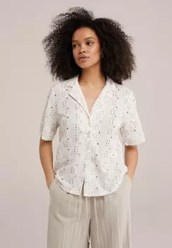 Блузка на пуговицах WE Fashion, белая