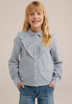 Блузка на пуговицах WE Fashion, белый