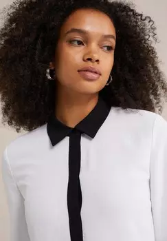 Блузка на пуговицах WE Fashion, белый