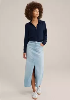 Блузка на пуговицах WE Fashion, цвет Mottled Dark Blue