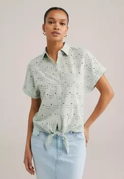 Блузка на пуговицах WE Fashion, мятный