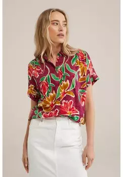 Блузка на пуговицах WE Fashion, разноцветная