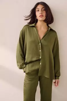 Блузка на пуговицах Widland American Vintage, зеленый