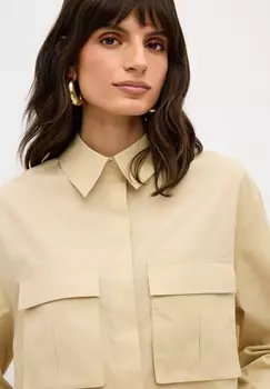 Блузка на пуговицах WITH CARGO POCKET adL, бежевый