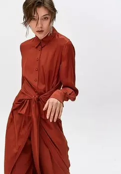 Блузка на пуговицах WITH FRONT KNOT DETAIL Rue les crateurs, светло-красный