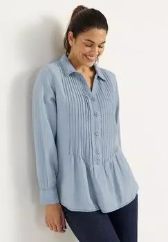 Блузка на пуговицах WITH SEWN PLEATS Cellbes of Sweden, синий