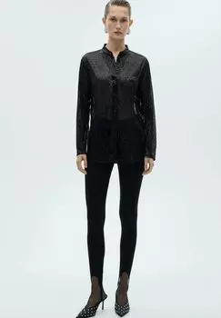 Блузка на пуговицах XURANO Mango, черный