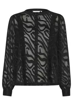 Блузка на пуговицах YANA Cream, черный