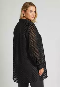 Блузка на пуговицах Yours Clothing, антрацит