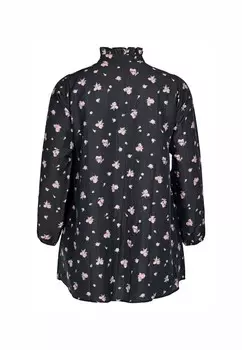 Блузка на пуговицах Zizzi, черный