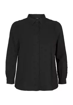 Блузка на пуговицах Zizzi, черный