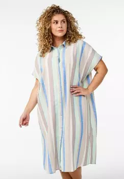 Блузка на пуговицах Zizzi, синий