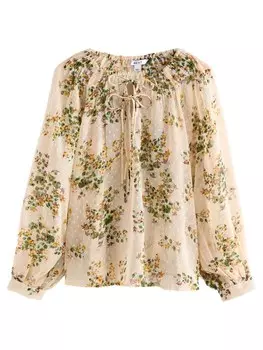 Блузка Next, бежевый