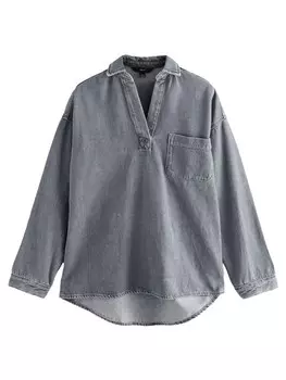 Блузка Next Blouse, цвет grey/grey denim