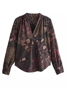 Блузка Next Blouse, коричневый