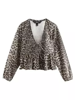 Блузка Next Blouse, коричневый