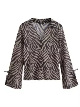 Блузка Next, цвет Light brown/Black