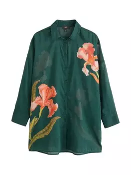 Блузка Next, цвет Olive/Emerald