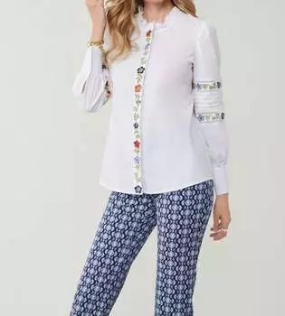 Блузка Nila в цвете гардения spartina 449, цвет gardenia