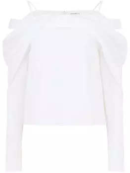 Блузка Nina Ricci с открытыми плечами, белый