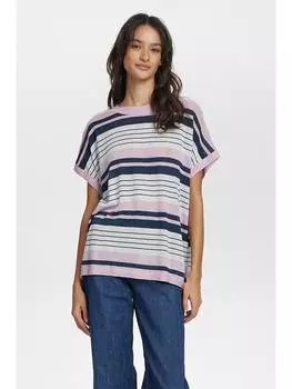 Блузка NMPH, цвет dunkelblau/bunt