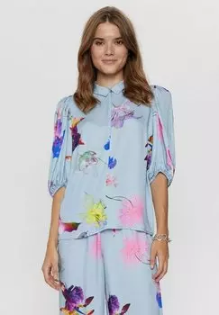 Блузка Nmph НУРИТА, цвет blue fog