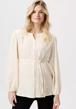 Блузка Noppies, белая шапка серая